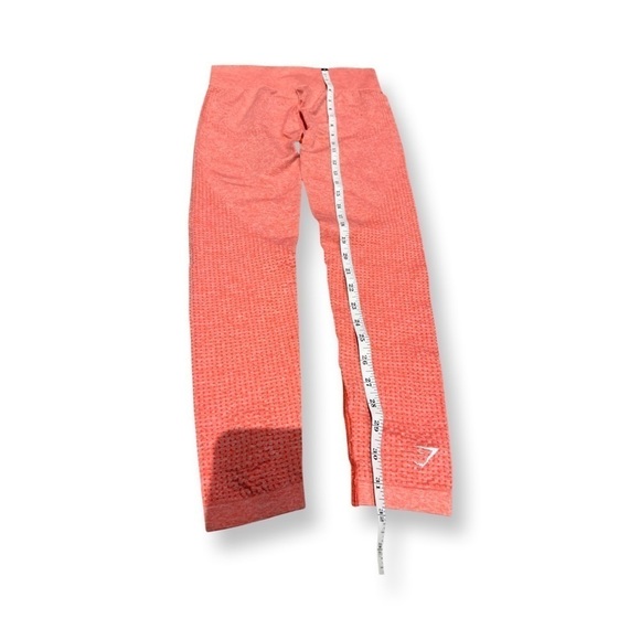 GYM-SHARK seamless leggings orange tangerine size XS check length for sizing - Picture 4 of 9